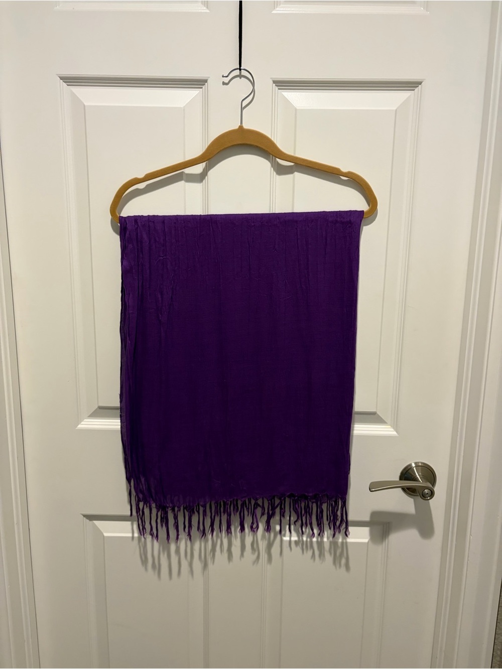 Purple Women's Fringe Scarf Timeless Versatile Piece